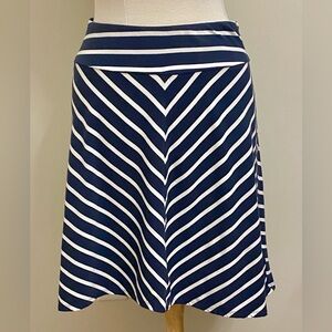 Columbia Pellham Falls PFG Omni Wicking Blue White Striped Athletic Mini Skirt S
